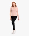 Blusa Básica Feminina em Ribana Canelada com Decote V - Cereja Rosa - Nude-d269729e-9a64-43d8-91cf-943bb52a6747