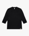 Blusa Básica Feminina Manga 3/4 em Viscose Crepe - Cereja Rosa - Preto-2c2b4da6-cdcf-4b80-8d12-1810fd47a167