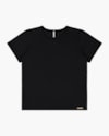 Blusa Básica Feminina Manga Curta em Meia Malha - Cereja Rosa - Preto-4ca6c8c4-b7a7-4fbe-b05a-8bcc82c3600d