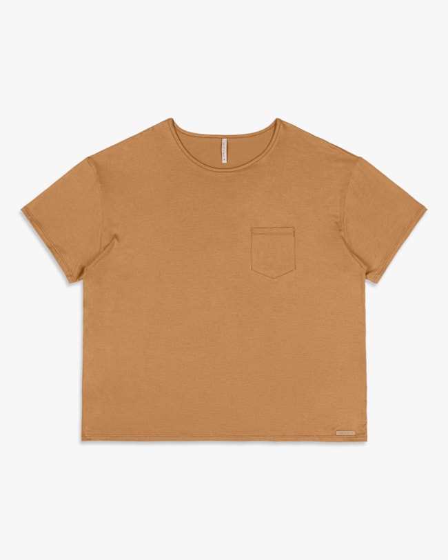 Blusa Básica Feminina Plus Size com Bolso - Cereja Rosa - Capim Dourado-d0cdb085-507d-428b-858a-cced2b20da7c