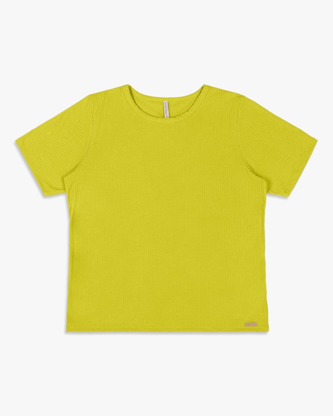 Blusa Básica Feminina Plus Size em Ribana Canelada - Cereja Rosa - Aspargo-b8fbc029-194a-4bd5-bf48-cd07ad148a98