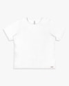 Blusa Básica Feminina Plus Size em Ribana Canelada - Cereja Rosa - Branco-947d7b30-08ef-4468-aae4-b6b9fd68634a