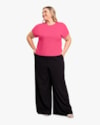 Blusa Básica Feminina Plus Size em Viscose - Cereja Rosa - Rosa-5d88bd40-a9a0-4202-a661-0b39db6a243a