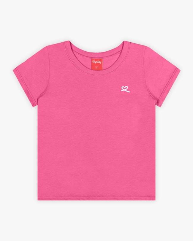 Blusa Básica Infantil Manga Curta em Meia Malha - Kely Kety - Blossom-992d8475-1417-4f20-bc57-b003ec26406b