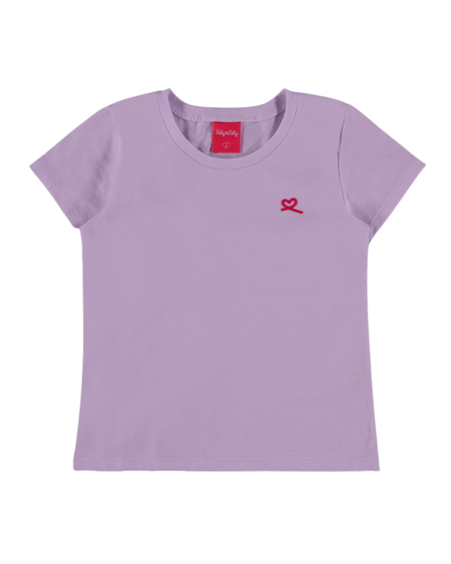 Blusa Básica Infantil Manga Curta em Meia Malha - Kely Kety - Sinfonia-fc46f8f0-2fc7-4f95-85f5-f70d5425701f