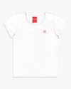 Blusa Básica Infantil Menina Manga Curta em Cotton- Kely Kety - Branco-9fa3939b-3fcc-4d97-b1a5-8b4f829e4694