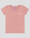Blusa Básica Infantil Menina Manga Curta em Cotton- Kely Kety - Rosa-3e9b7d9b-02f2-434d-953e-f5307565941d