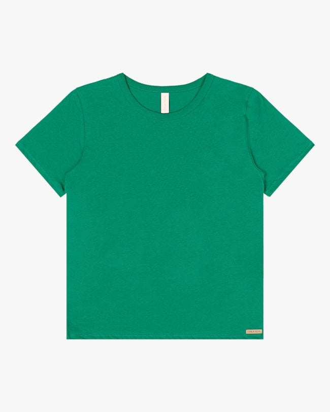 Blusa Básica Manga Curta em Meia Malha Cereja Rosa-2b75ee8a-b610-4b87-9fd0-8359103d436d