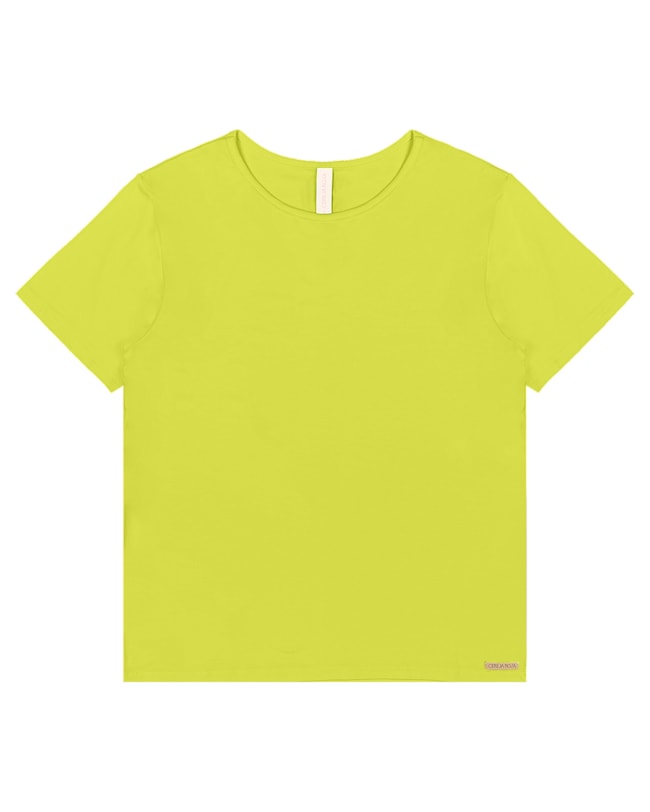 Blusa Básica Manga Curta em Viscose - Cereja Rosa - Aspargo-54c60029-6d18-4d8f-ad65-f75d6e048dea