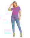 Blusa Básica Manga Curta em Viscose - Cereja Rosa - Deep Violet-a4388de7-09e8-425c-a69f-5acf72012d37
