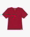 Blusa Básica Plus Size com Decote V Canelada - Cereja Rosa - Cherry Red-0bf42ccc-69c8-4c40-b8af-84f7ebe9e1f7