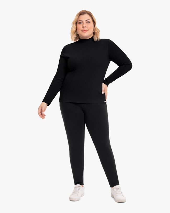 Blusa Básica Plus Size em Canelado Cereja Rosa Preto-bc3dcc0b-061b-4d28-9c1e-1c2349d1a057