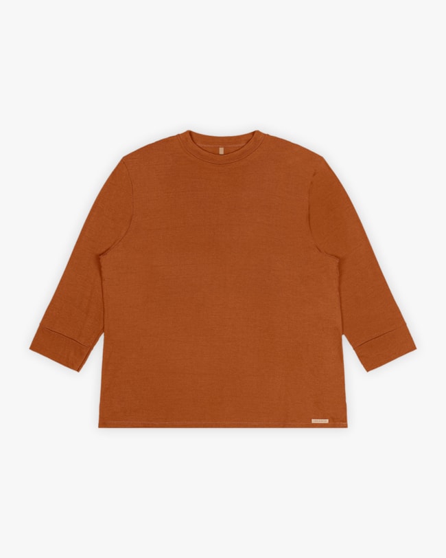 Blusa Básica Plus Size Manga 3/4 em  Viscose Crepe - Inca-a57220fc-b06e-4195-80d5-545b3e4b7b0b