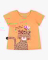 Blusa Bebê em Meia Malha Estampa Oncinha - Kely Kety - Apricot-cee9c71d-02f7-4217-b78b-7ed693172850