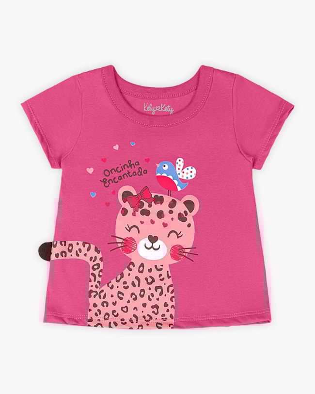 Blusa Bebê em Meia Malha Estampa Oncinha - Kely Kety - Blossom-f429ea65-1927-401c-9a6a-a4b417906ccd
