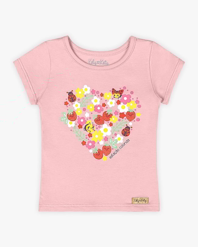 Blusa Bebê Menina em Cotton Estampa Flores - Kely Kety - Sugar-28ffeccd-af11-4cf0-8bad-de60e543cf26