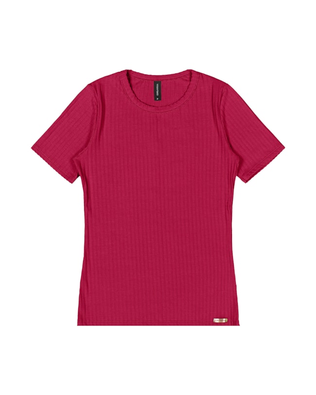 Blusa Canelada Feminina Cereja Rosa Básica-6872e7af-1b18-4c94-9717-e8491c4fef21