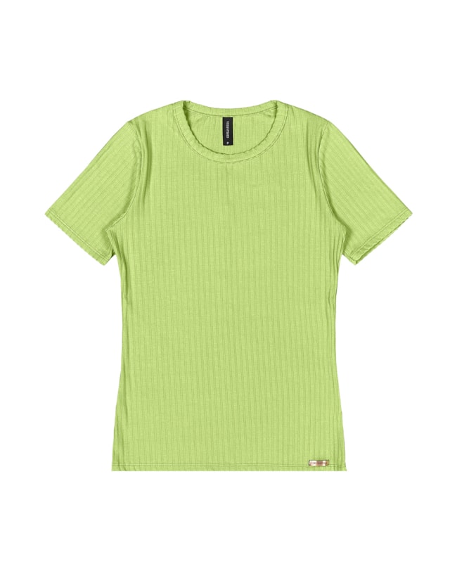 Blusa Canelada Feminina Cereja Rosa Básica-0858eddd-8221-4975-9149-049155881d16