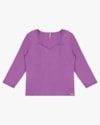 Blusa Canelada Plus Size Manga 3/4 - Cereja Rosa- Deep Violet P-c23c0b7f-1b6d-4d04-ab3c-83a9b50e46c3