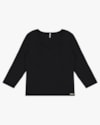 Blusa Canelada Plus Size Manga 3/4 - Cereja Rosa- Preto-4cd477f7-c1cf-4030-9126-d2644ded663c