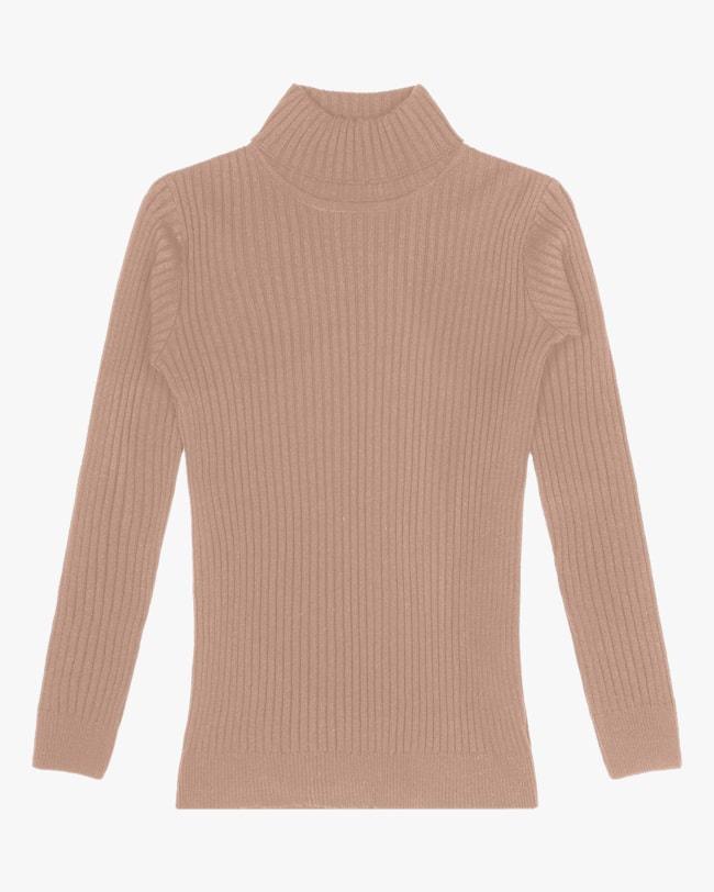 Blusa com Gola Alta em Tricô Cereja Rosa Mocca-1bea25c9-5fd3-407f-aceb-dafe7e518e04