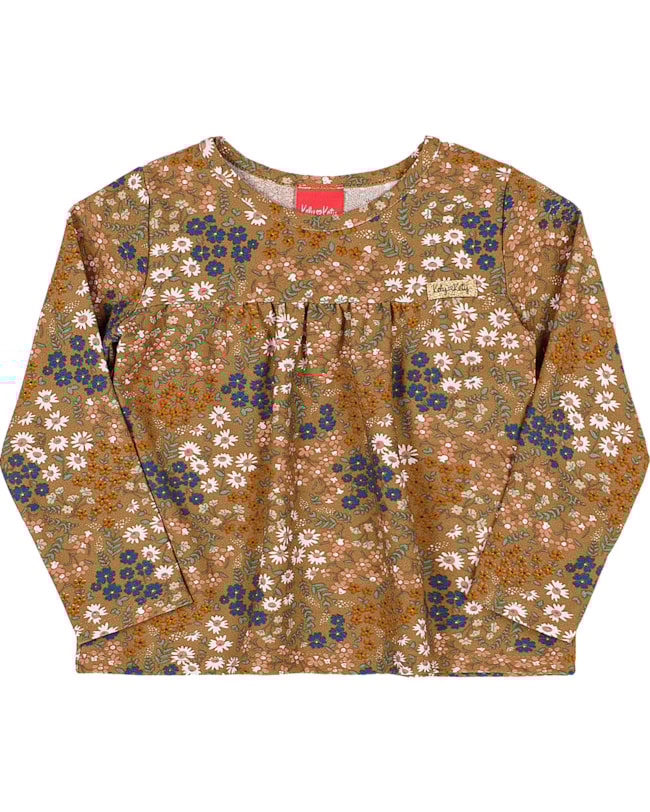 Blusa Crepe Bebê Menina Kely Kety Micro Floral-22d578b5-0891-4a67-b696-166d3c9cc17d