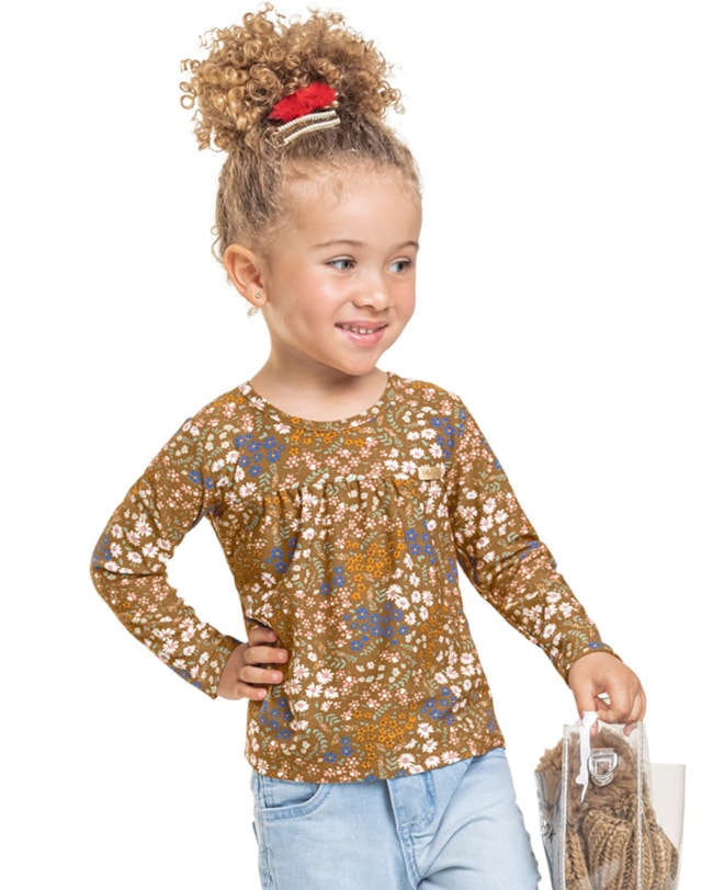 Blusa Crepe Bebê Menina Kely Kety Micro Floral-002c727f-f877-4bd5-a653-e777f24fb030