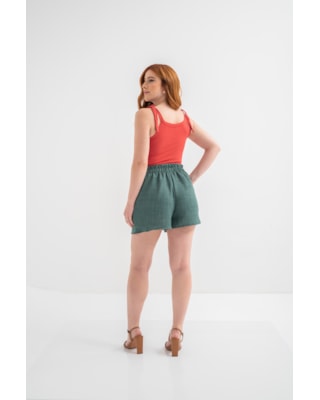 Blusa Cropped Canelada Cereja Rosa