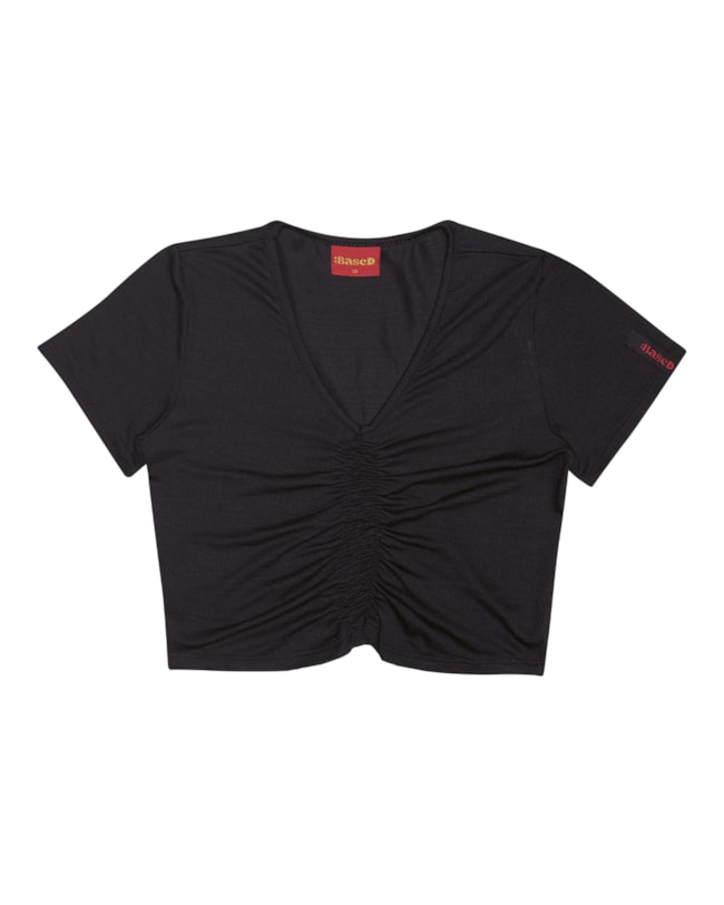 Blusa Cropped com Franzido Frontal Based-7817ee2c-c5b8-40f2-b5c8-28b261202174