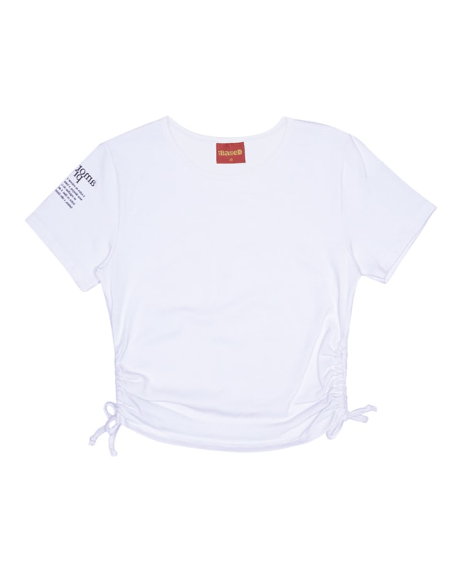Blusa Cropped com Franzido Lateral Based-1f658604-e8cd-427e-b4ab-38411d531e6a