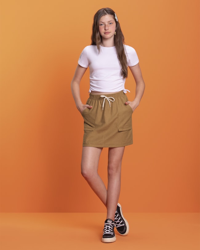 Blusa Cropped com Franzido Lateral Based-508b7bea-f9b5-4152-a163-c43f0eb43ead