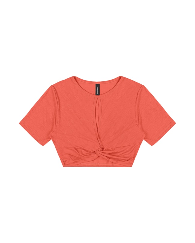 Blusa Cropped com Torção no Busto Cereja Rosa-4844bd63-0243-4b2e-ac88-d34263847e53
