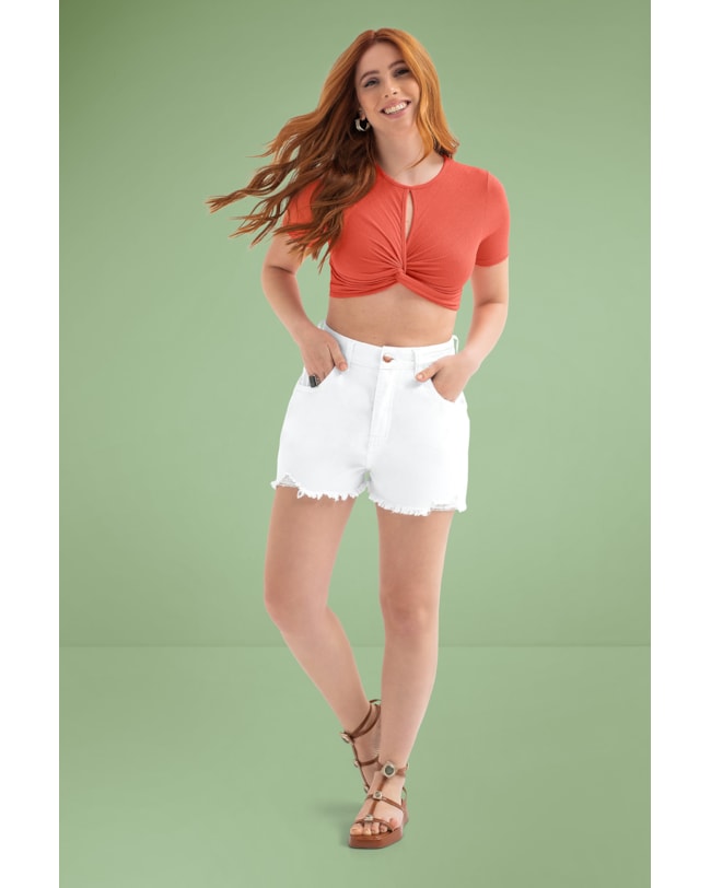 Blusa Cropped com Torção no Busto Cereja Rosa-5f852f90-aa16-4f5b-ae3e-d41796d61b05