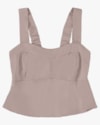 Blusa Cropped em Viscose Linho - Cereja Rosa - Bege P-a42e5d07-6f7a-49f8-8699-03665328f67c