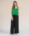 Blusa Cropped em Viscose Linho - Cereja Rosa - Folha P-480fc20e-59b1-47e3-9bbe-925f268be1a5