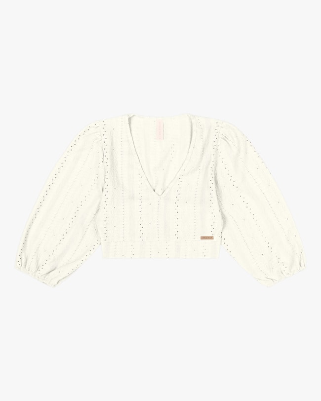 Blusa Cropped Manga 3/4 em Malha Laise Cereja Rosa-1450bcf3-afa5-4d99-a3d6-87f6ebaa8c0d