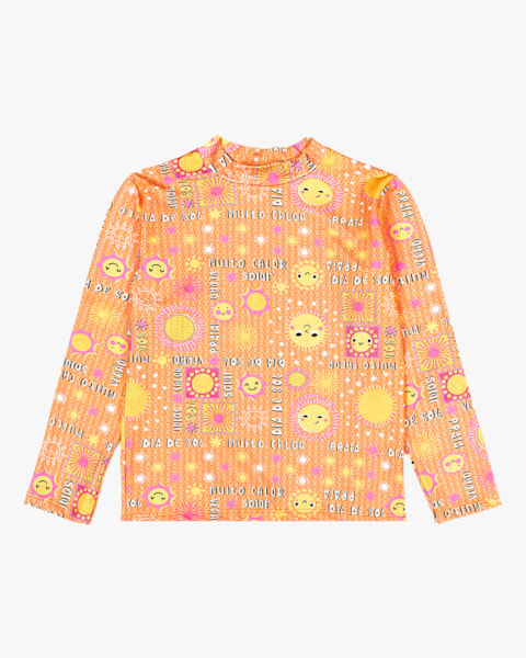 Blusa de Praia Infantil Estampado Sol Kely Kety