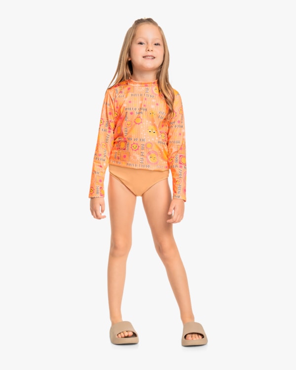 Blusa de Praia Infantil Estampado Sol Kely Kety