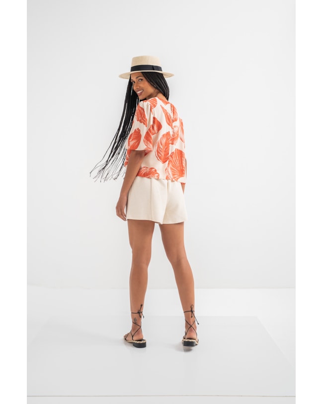 Blusa de Tecido Viscose Estampada Cereja Rosa-254f6e32-28d3-40a6-92eb-23eaec29958c