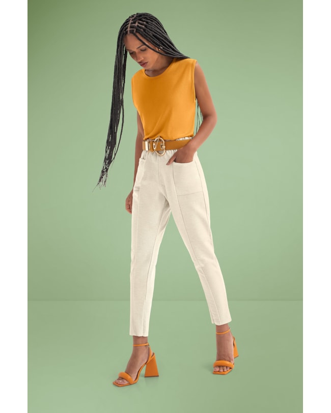 Blusa de Tricot e Viscose sem Manga Cereja Rosa-19351f74-9f9a-4e98-a23f-bae2ec0815b7