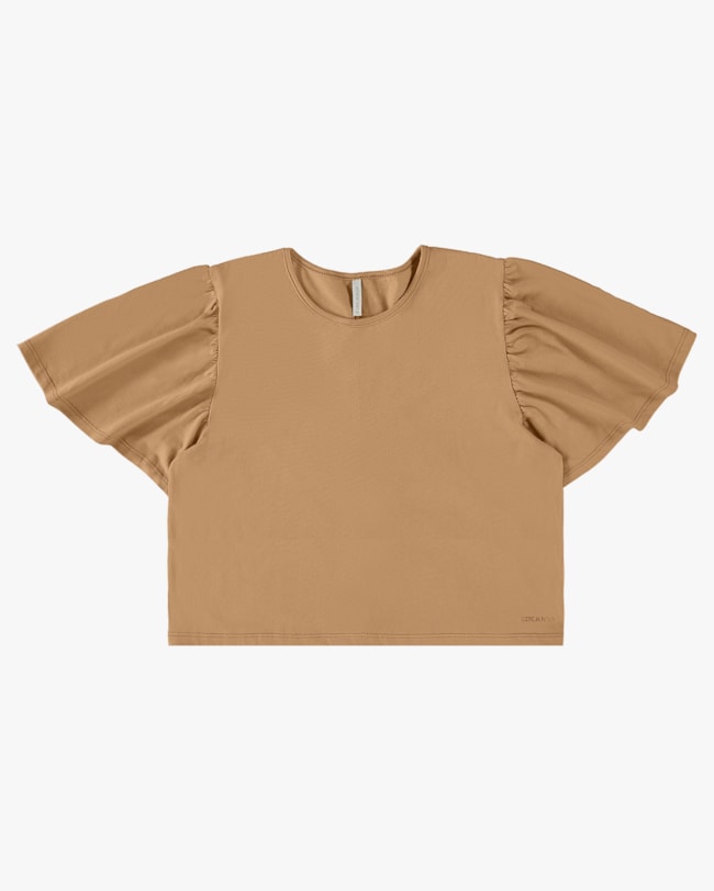 Blusa em Meia Malha com Manga Flare - Cereja Rosa - Capim Dourado P-7f98a70b-518a-4eaa-9425-1566fcaf198e