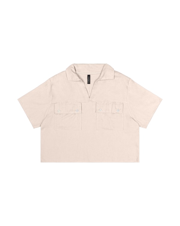 Blusa em Tecido Viscose e Linho Cereja Curves