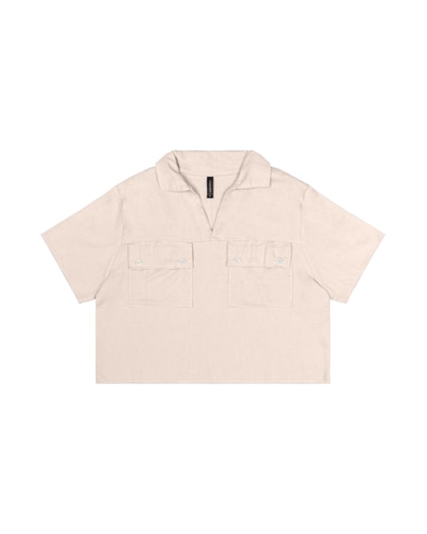 Blusa em Tecido Viscose e Linho Cereja Curves