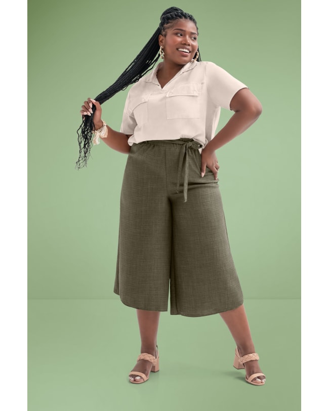 Blusa em Tecido Viscose e Linho Cereja Curves-eb6e3ac1-37b7-4b86-8b39-516cf7d34e4c