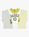 Blusa Estampada Juvenil com Gola Contraste - BaseD - Aspargo-eb05b683-0e29-46a4-a401-a1b2ede9417f