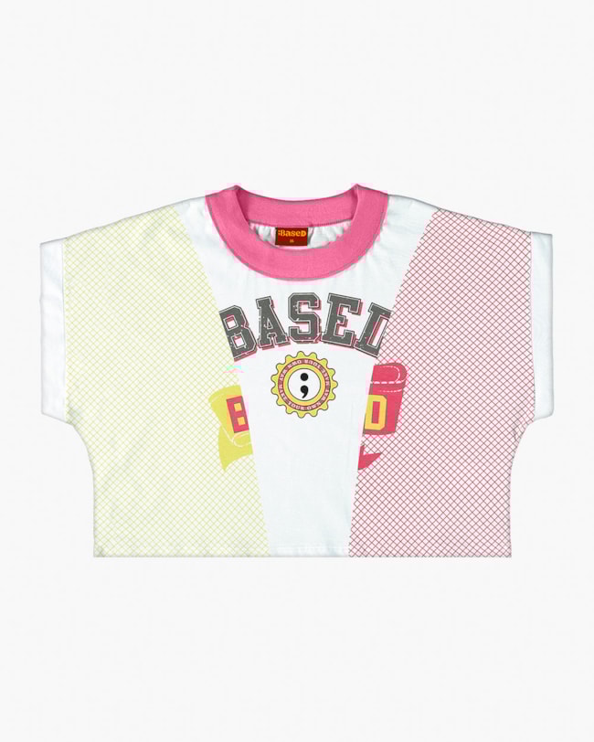 Blusa Estampada Juvenil com Gola Contraste - BaseD - Blossom-f456e8ff-a56c-47c2-b973-6828e5e9b4fa