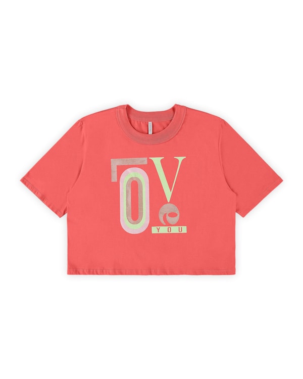 Blusa Estampada Mãe e Filhos - Cereja Rosa - Lagosta