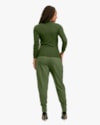 Blusa Feminina Canelada com Manga Longa Franzida - Cereja Rosa -Militar-988a7b91-f6d1-4fe8-8fa4-151893c063fc