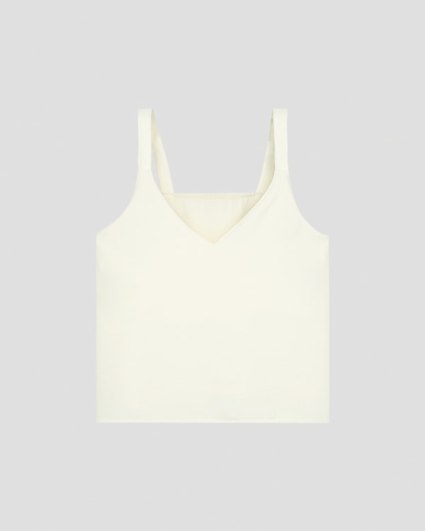 Blusa Feminina Cereja Rosa em Tecido Crepe Decote V Branco