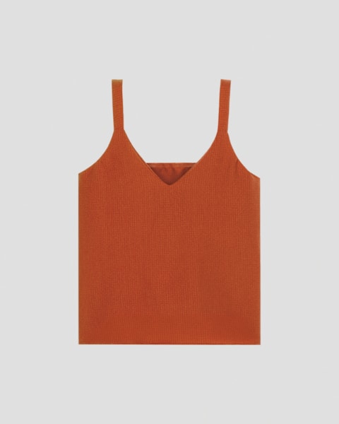 Blusa Feminina Cereja Rosa em Tecido Crepe Texturizado Marrom